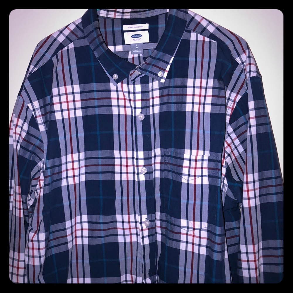 Striped casual button down